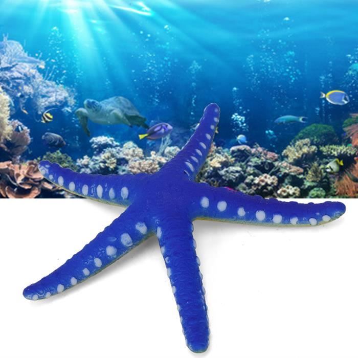Mxzzand Étoile de mer de simulation Aquarium Fish Safe Plastic Luminous Simulation Starfish