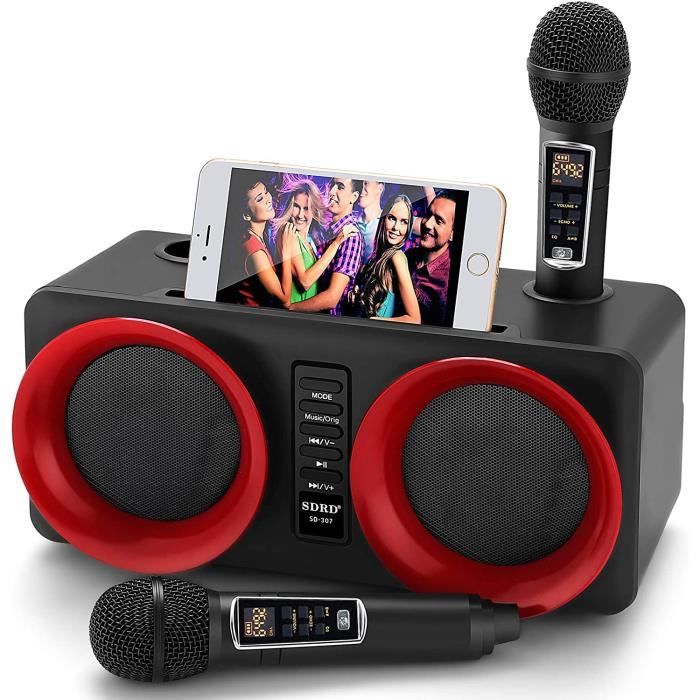 Acheter Haut-parleur de machine de karaoké avec microphone sans fil,  système de sonorisation HD pour fête, réunion, mariage, maison et extérieur