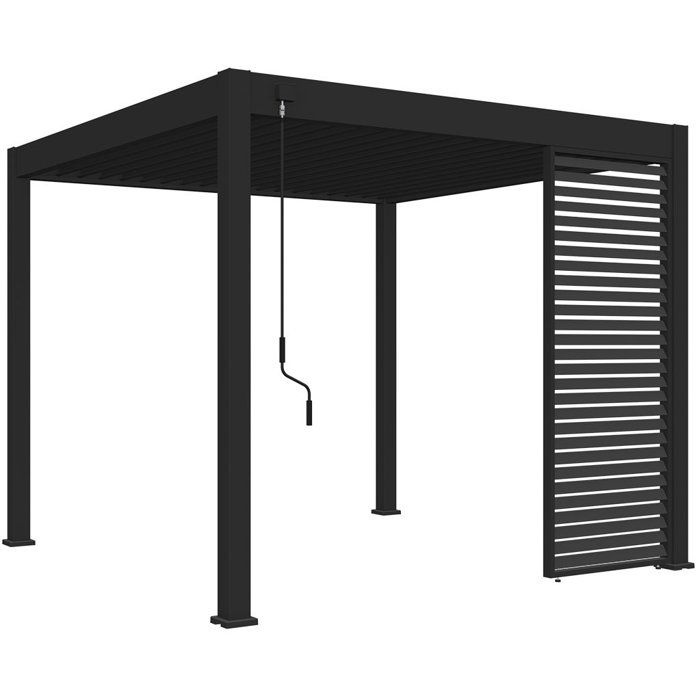 Panneau brise vue OMBREA Ventelles horizontales 1 Aluminium