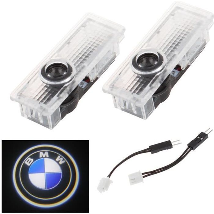 4Pcs Logo LED de porte de voiture Projecteur LED pour BMW Bienvenue Logo lumière de bienvenue de voiture Esprit Ombre