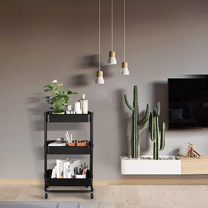 Chariot Desserte De Service Etagere Sur Roulettes 3 Niveaux Gain De Place Rangement Des Affaires Achat Vente Desserte Billot Chariot Desserte De Service Et