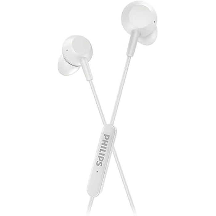 Philips TAE5008WT00 Écouteurs Intra Auriculaire avec Micro | Filaire léger | USB C | Câble de 1 2 | Télécommande Intégrée à 3 Boutons | 3 Embouts | Son et Basses Puissantes | - vue 4