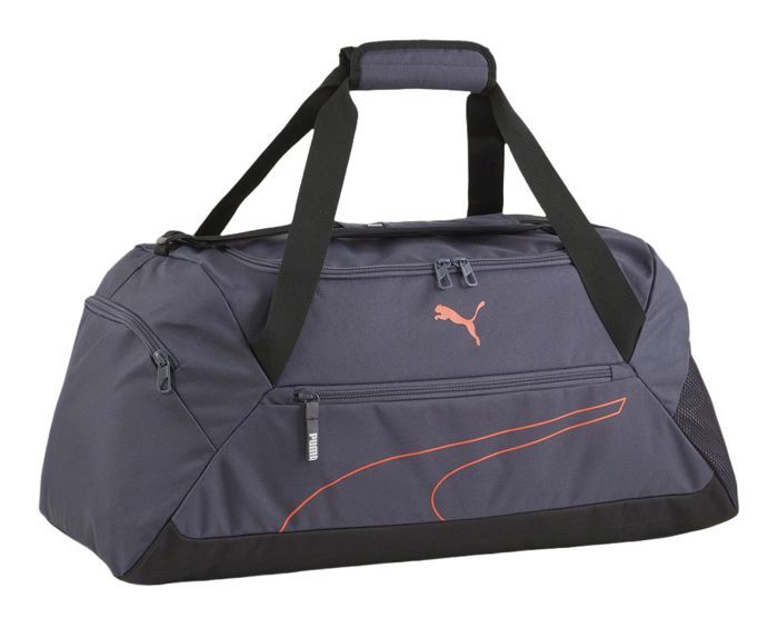 PUMA Sac de sport gris foncé noir pour femme et homme Fundamentals