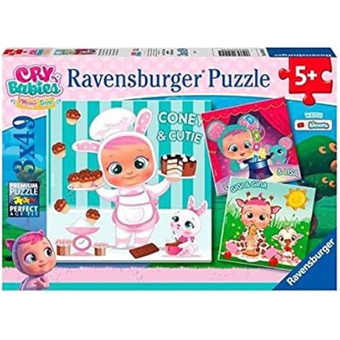 Puzzle - Ravensburger - Cry Babies - 3 x 49 pièces - Pour enfants de 3 ...