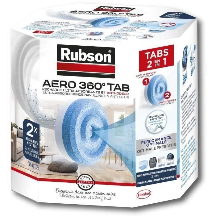 Absorbeur d'humidité Rubson Aero 360° 20 m² + 3 recharges dont 2 gratuites