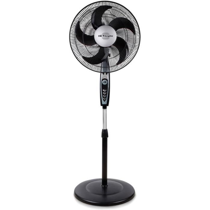 Ventilateur sur Pied 40 cm | 3 Vitesses & Oscillant | 40W