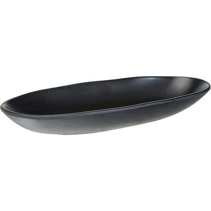 APS Plateau Bistro Mélamine Noir Antidérapant – 35,5 × 35,5 Cm Avec Poignées Creuses, Service Boissons & Snacks