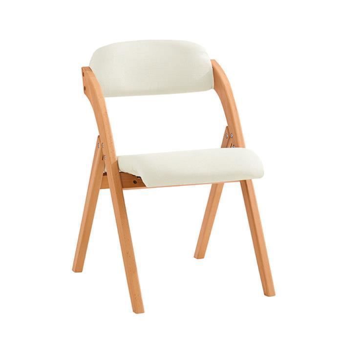 SoBuy Chaise Pliante en Bois Confortable – Chaise Pliante Interieur avec Assise rembourrée Blanc 47 5 x 59 x 77 cm SoBuy Chaise Pliante en Bois Confortable – Chaise Pliante Interieur avec Assise rembourrée Blanc 47 5 x 59 x 77 cm