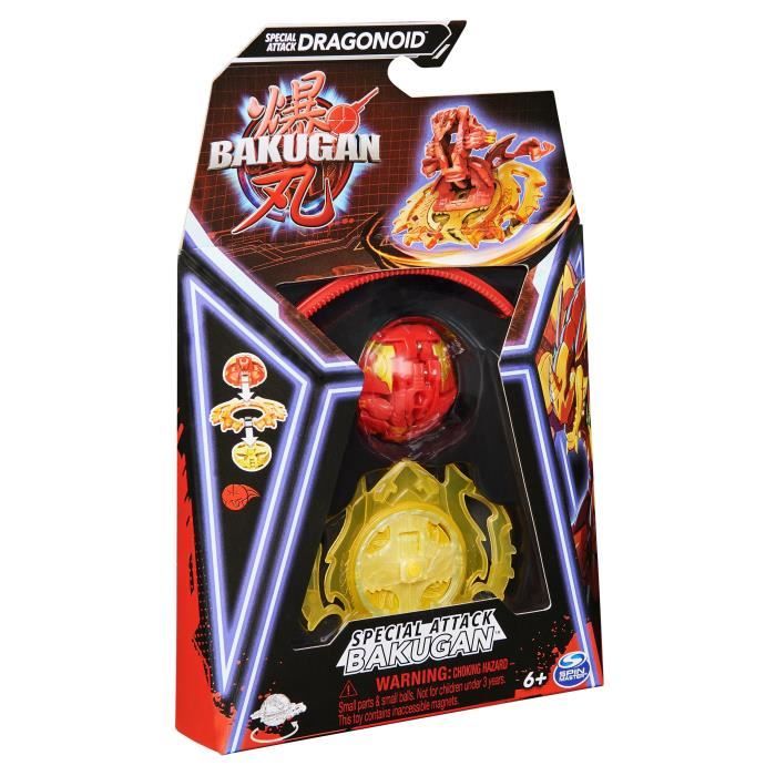 Coffret Bakugan - BAKUGAN - Pack 1 Bakugan Special Attack - Rouge - 6 ans et plus - 9 couleurs dispo