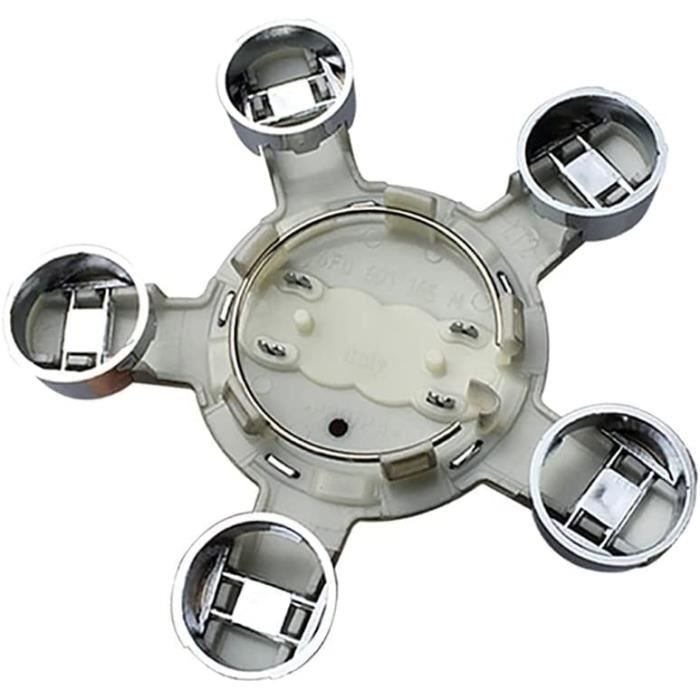 4 Cache-Moyeux ABS 60mm Pour BMW Audi VW - Enjoliveurs Central Jante - Finition Zinc