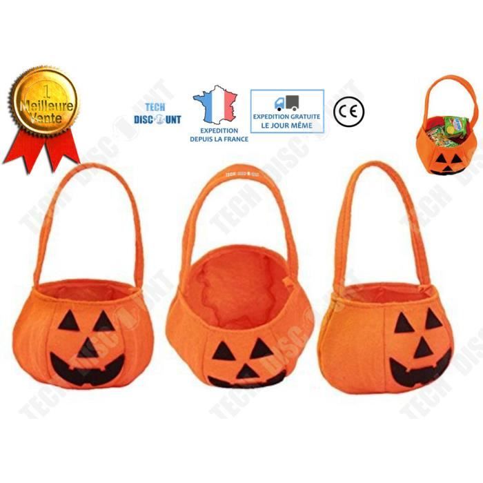 Td® Sac Citrouille Halloween Bonbons Pour Enfants Décorations Fete  Sucreries Accessoire Fourre Tout A Main Tissu Durable Friandises - Achat /  Vente Td® Sac Citrouille Halloween - Cdiscount