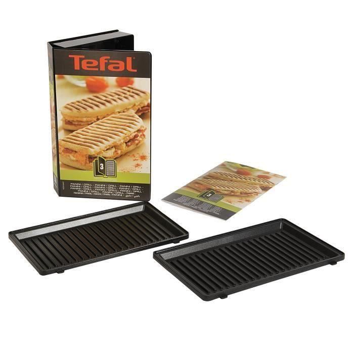Plaques grill panini TEFAL Accessoires XA800312 pour Snack Collection