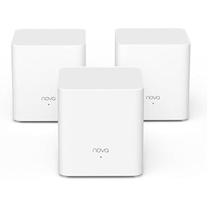 Système Mesh Wi-Fi 6 Tenda EX3 3-Pack AX1500 – Design compact et léger – 2.4 GHz et 5 GHz