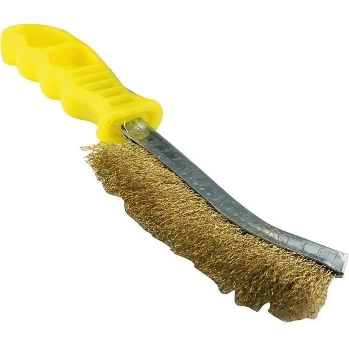 Brosse convexe TIVOLY - fil laiton ondulé