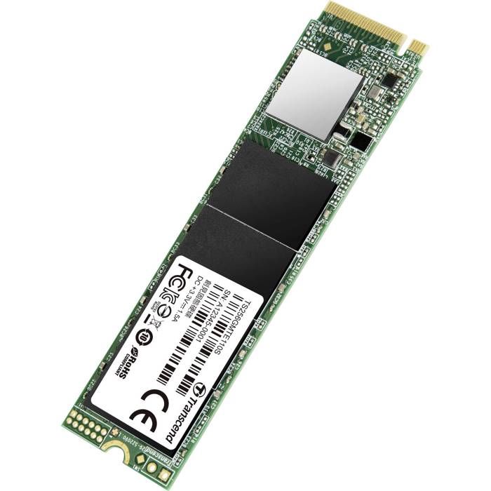 Disque Dur interne TRANSCEND 256GB M.2 2280 PCIe Gen3x4 3D TLC