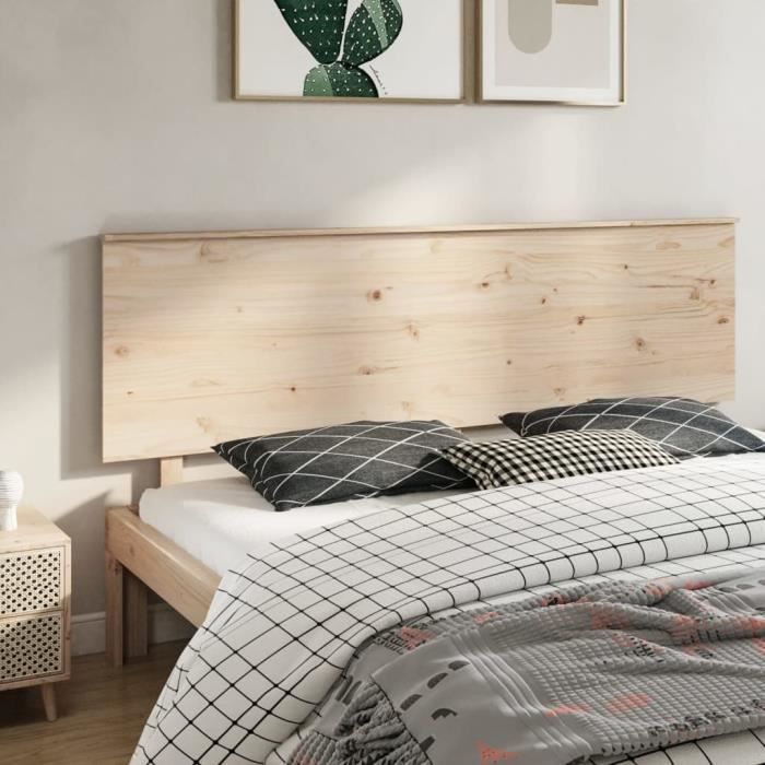 vidaXL Tête de lit 204x6x825 cm Bois massif de pin 819190