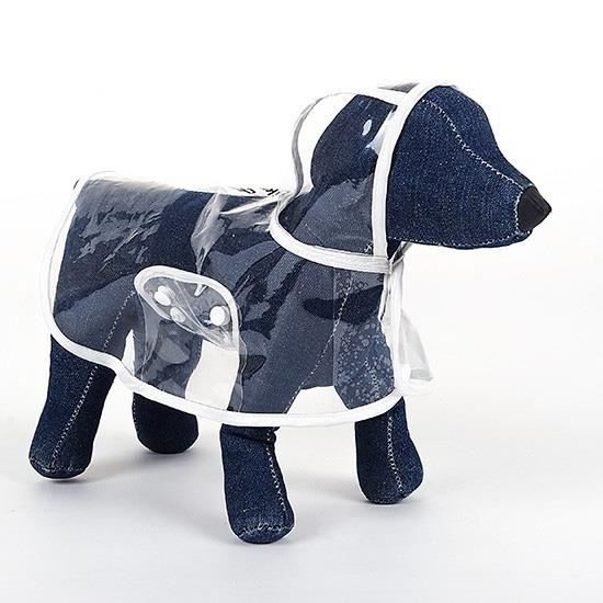 Imperméable Pour Chien Blanc Et Transparent Animal De Compagnie Raincoat Vêtements De Pluie Poncho M Harnais Taille De La