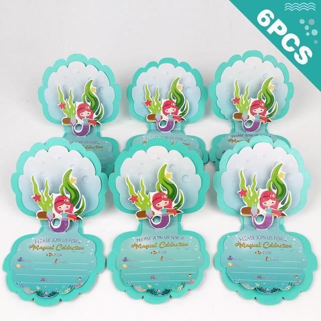 Kit de 6 cartes d'invitation anniversaire pour enfant avec