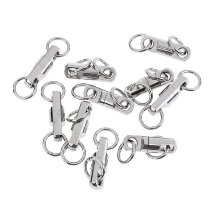 10 Pcs Noir Mat Clips De Pêche Clips À Changement Rapide Émerillons De