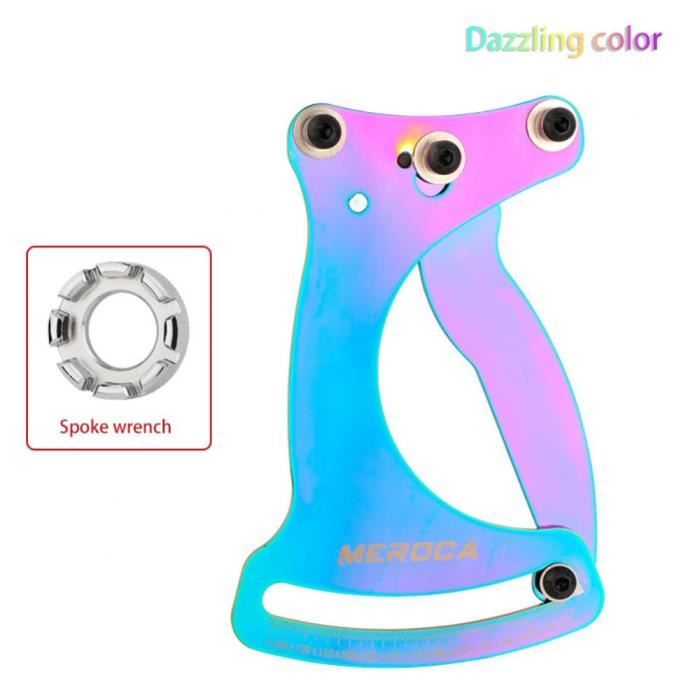 LEKEFETO Outil d'étalonnage de la tension des rayons de vélo : tensiomètre de rayon avec 5 accessoires, jauge de tension de rayons de vélo, outils de réparation de vélo