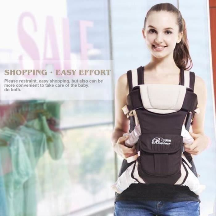 Sac À Dos Porte-Bébé Ergonomique, Sac Porte-Bébé En Coton, Convient Au Porte-Bébé Nouveau-Né De