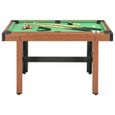 &PRO947441 Table de billard Table Multi-jeux - 4 pieds 122x61x76 cm Marron Contemporain Décor-1
