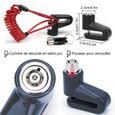 Antivol pour vélos/ trottinette électrique/motos, antivol de frein à disque multifonctionnel avec câble métallique, noir et rouge-1