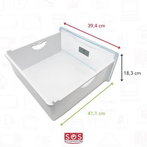Tiroir Pour Congélateur Liebherr 9791290 - Dimensions 410 X 170 X 240 Mm - Plastique Transparent