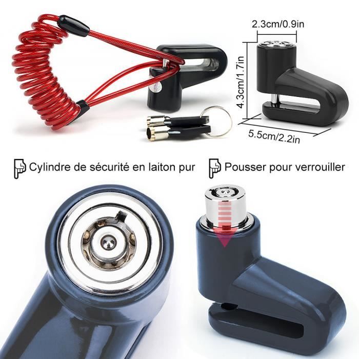 Serrure de Menottes pour Scooter Électrique, Câble de Sécurité Solide pour  Vélo et Scooter - AliExpress