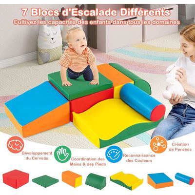 DREAMADE Module De Motricité 4PCS Pour Bébé, Blocs De Construction En