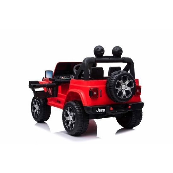 Voiture électrique pour enfants - JEEP - Wrangler - Double siège en cuir - Transmission 4x4 - Roues EVA - Jeux - Jouets