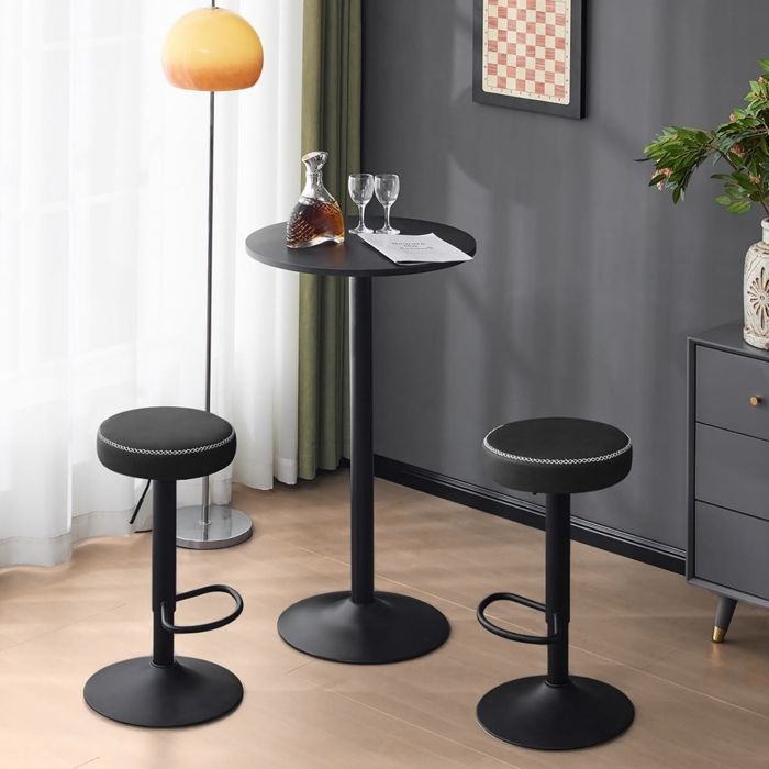 EUGAD Tabouret de Bar Rond Lot de 4, Tabouret de Cuisine Pivotant en ...