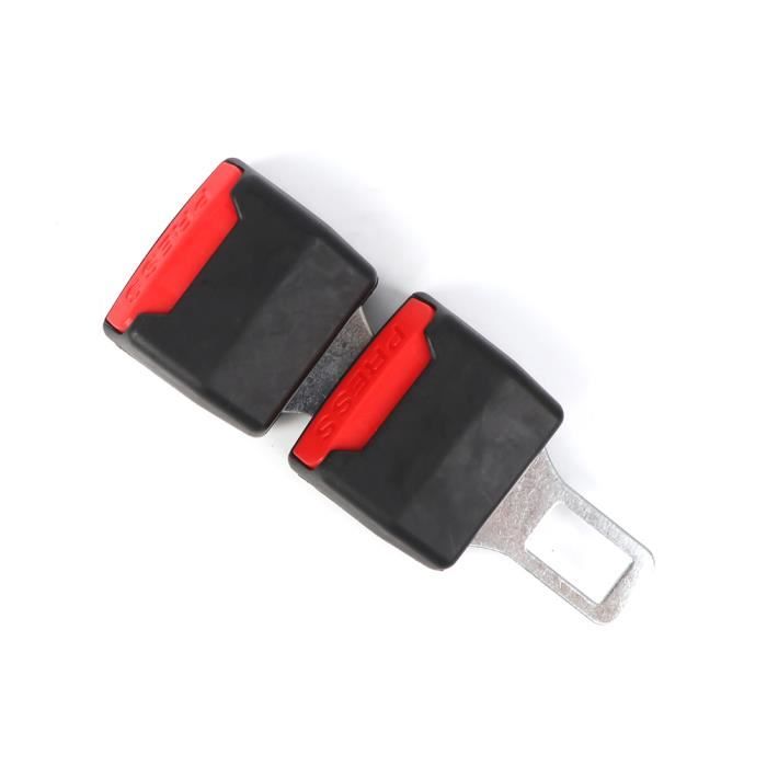 Lot de 2 accessoires rigides d'extension de ceinture de sécurité de 12,7 cm  (irrégulier – Type B : largeur de langue 2,5 cm) – Certifié de sécurité  E-Mark – Boucle et conduite
