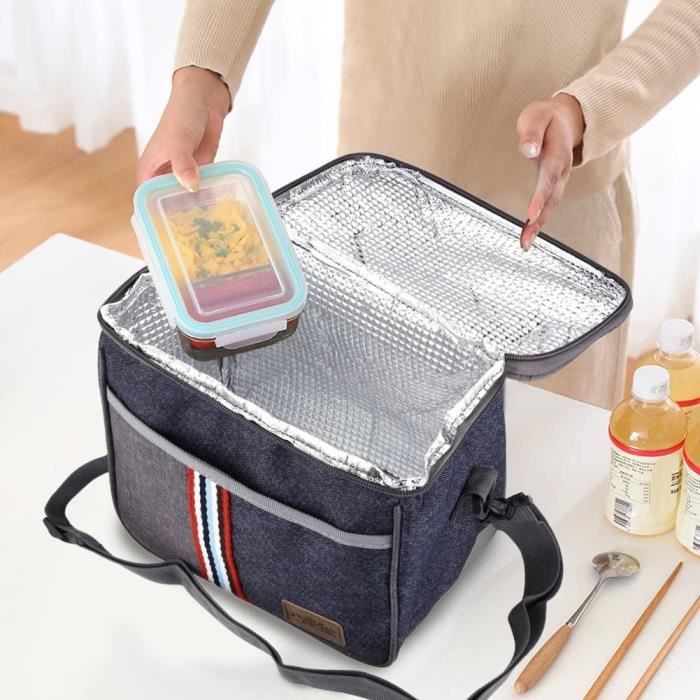 Boîte déjeuner hermétique avec sac isotherme, fourchette et cuillère, lunch  box avec couverts, boite bento, idéale pique-nique et tr - Cdiscount Maison