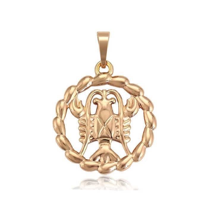 Médaille Zodiaque Cancer - Style Pièce Romaine Plaqué Or