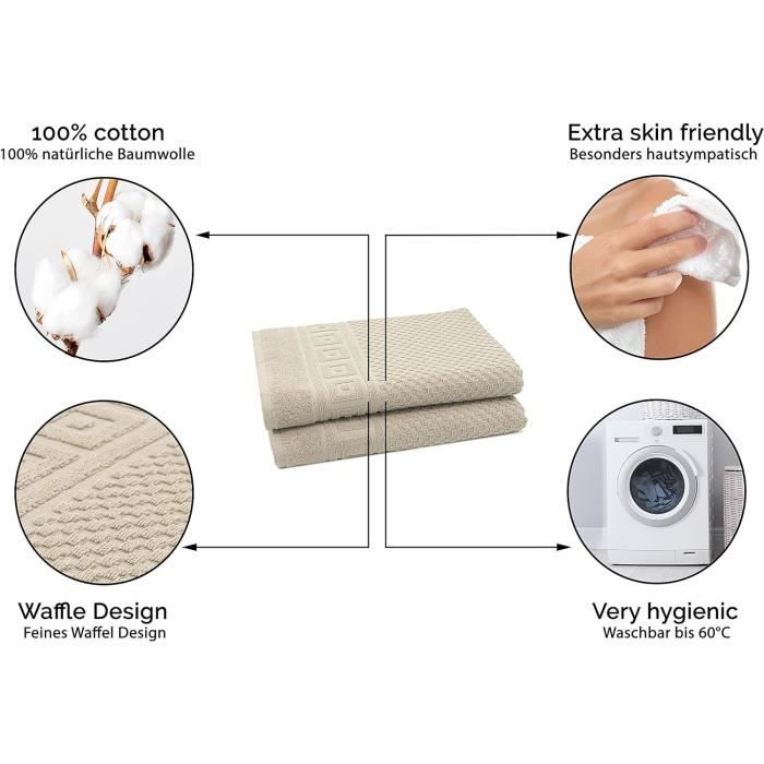 Serviette de bain 100% coton, hôtel de luxe, spa, Salons de beauté, naturel, Super écologique
