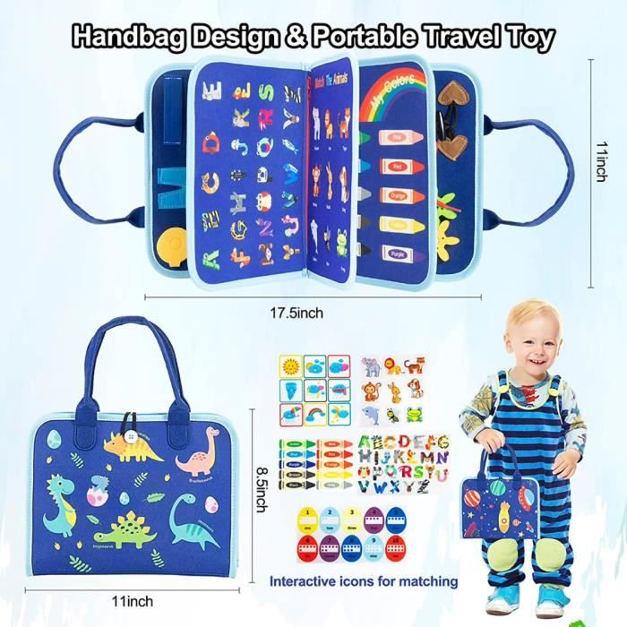 Busy Board Montessori Pour Enfants 1-5 Ans - Jouet Éducatif Motricité Fine Garçon Fille