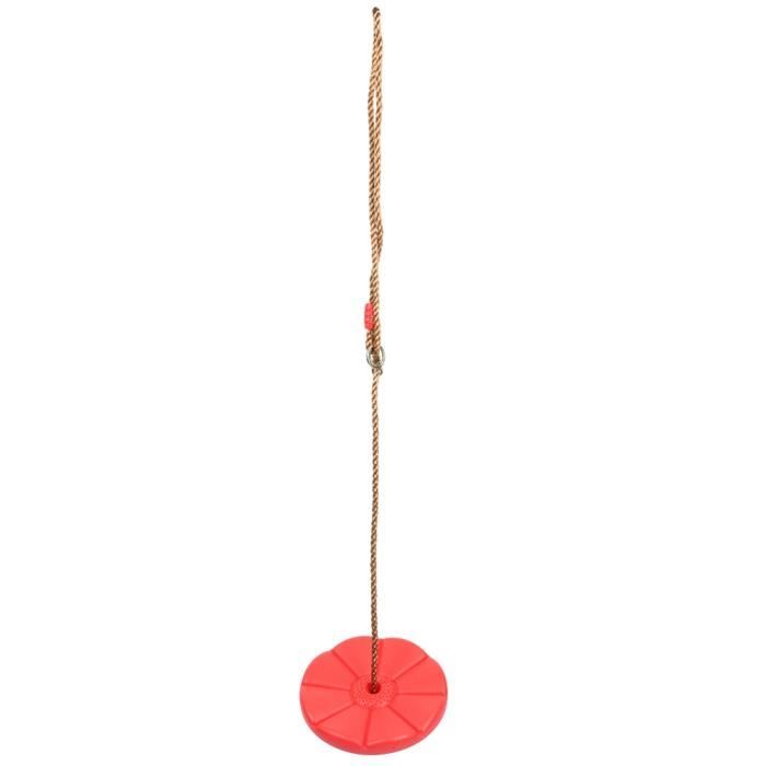 Balançoire Corde Escalade Avec Plateforme Et Siège Disque – Pour Arbre, Sangle Et Mousqueton Inclus – Enfant, Charge 150kg