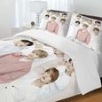 Kpop BTS Parure de lit en Microfibre avec Sets de Housse de Couette et taies d'oreiller 220 x 240cm-2