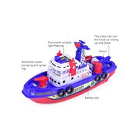 Bateau Pompier Électrique Avec Pulvérisation, Lumières Et Musique – Jouet De Bain Interactif En ABS