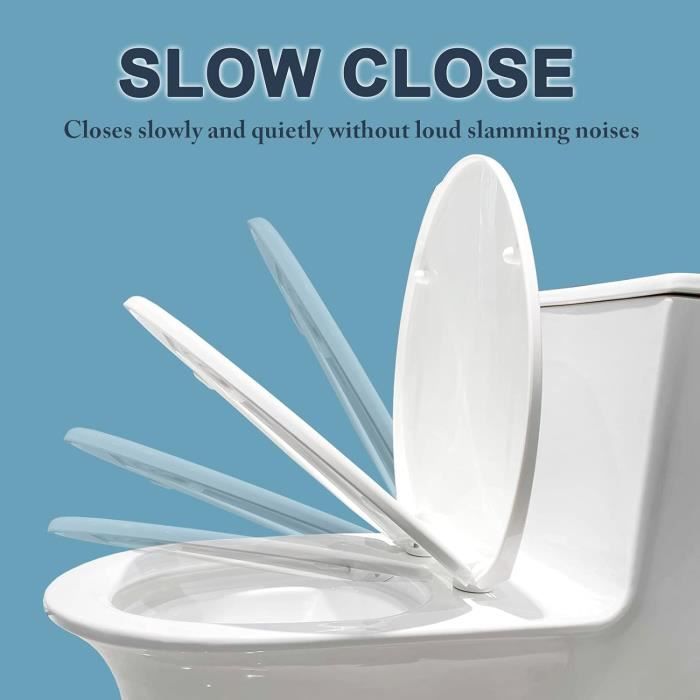 Abattant Wc Clipsable, Wc Avec Fermeture En Douceur, Abattant