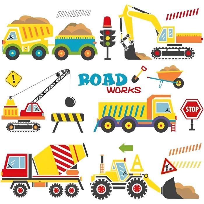 Autocollants 3D Voitures Et Camions Pour Enfants - 12 Feuilles - Récompense Et Décoration DIY