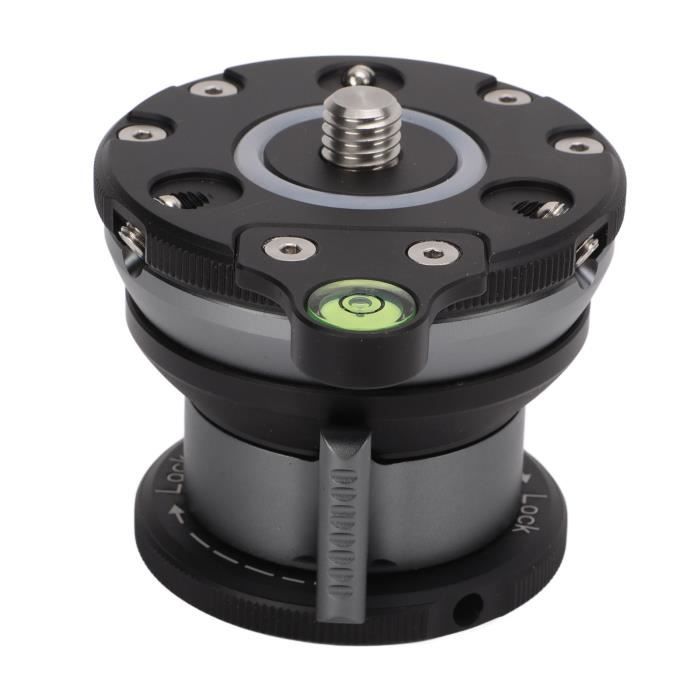 Niveleur De Trépied En Aluminium Avec Adaptateur 3/8'' à 1/4'' Pour Photos Macro Et Panoramiques - Réglage Fin à 3 Points - 12