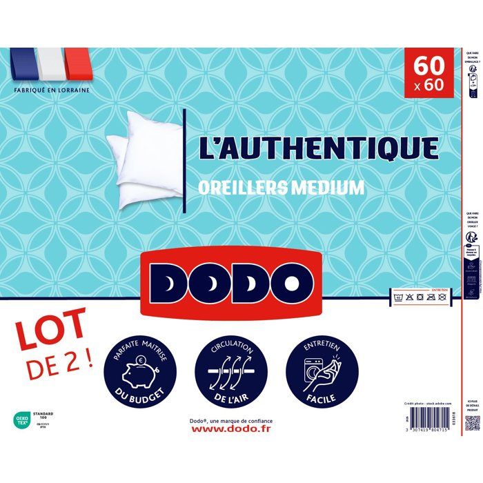 Dodo L'Authentique Medium Pillows Set of 2 60x60cm