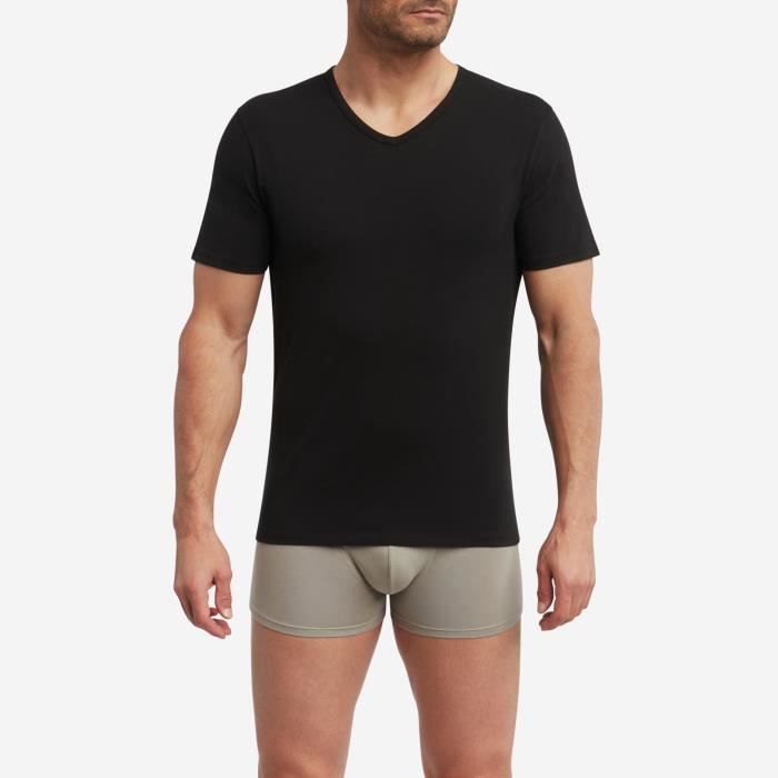Tee shirt dim sales homme col v