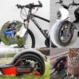 Antivol pour vélos/ trottinette électrique/motos, antivol de frein à disque multifonctionnel avec câble métallique, noir et rouge-3