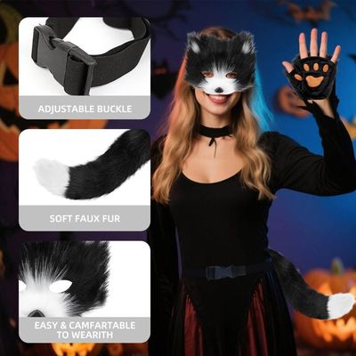 Enfant Filles Déguisement Dhalloween Animaux Cosplay Singe Costume Licou Princesse Robe Tutu Avec Queue Bandeau Doreille Te Amz