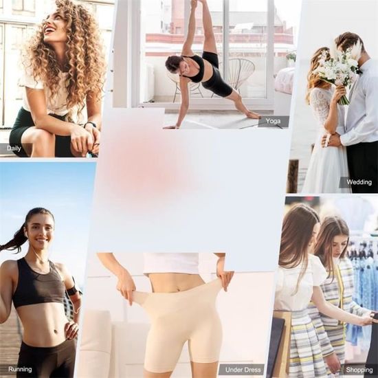 Shorty Anti-frottement Femme - Coton Sous Jupe - Legging Sport - Boxer Taille Haute - Yoga, Vélo, Quotidien