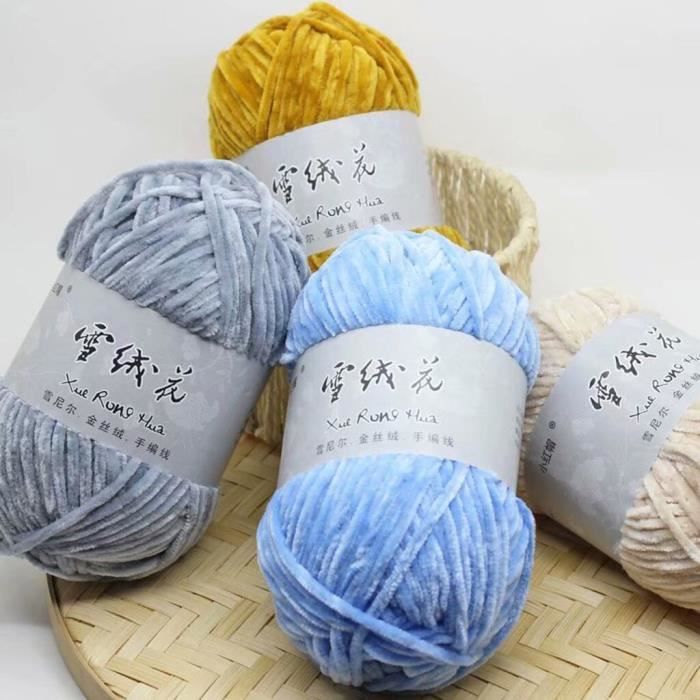 Pelotes de laine,Velours, laine, Chenille moyen épais, fil Crochet, pull,  ligne écharpe - Type D - Cdiscount Beaux-Arts et Loisirs créatifs