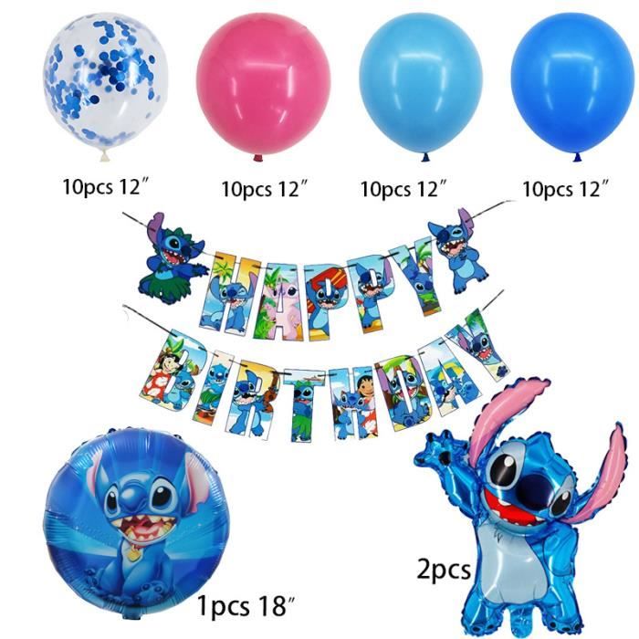 Decoration Anniversaire Stitch, Bannière, Ballons en Latex, Ballons en  aluminium, Deco Anniversaire, Joyeux Anniversaire - Cdiscount Maison